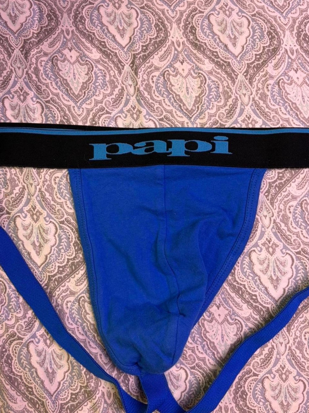 Papi Men's Royal Blue Brief with Black Logo Waistband